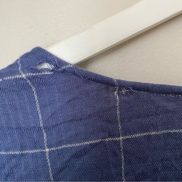 Melrose & Market Dress Long Sleeve Plaid Blue Mini Casual - Picture 5 of 12